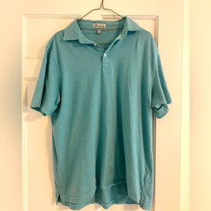 Peter Millar golf polo, size medium. Blue stripe.